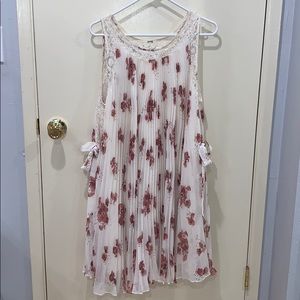 Free People Pleated Midi Floral Sun Dress